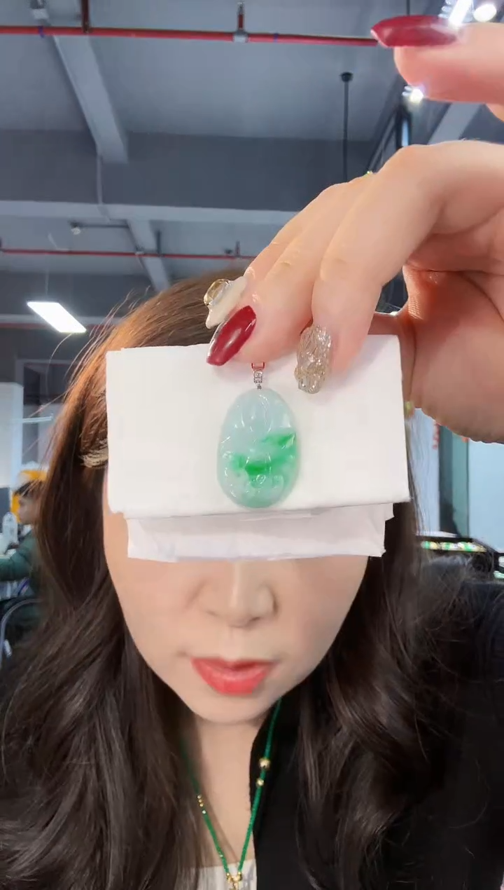 【闪购商品】翡翠颈饰18K金镶嵌缅料A货/支持复检/一件
