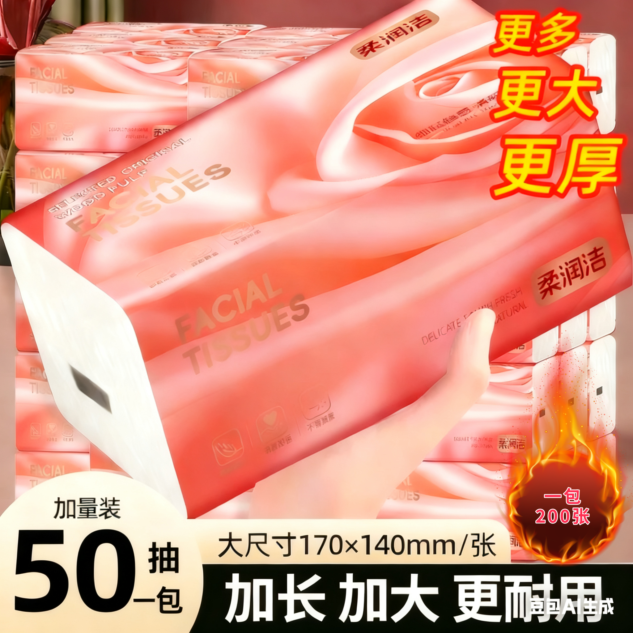 加量试用抽纸原木大包纸巾学生母婴两用卫生纸擦手整箱纸家用加厚