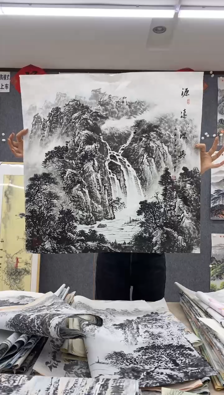 国画福利！沈泳江手绘 四尺斗方68*68cm