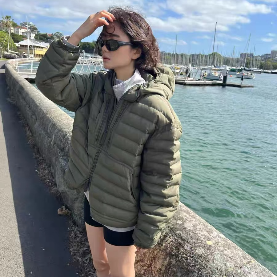 韩系单self servi*e 25冬排骨羽绒服挡风运动工装外套647-Y