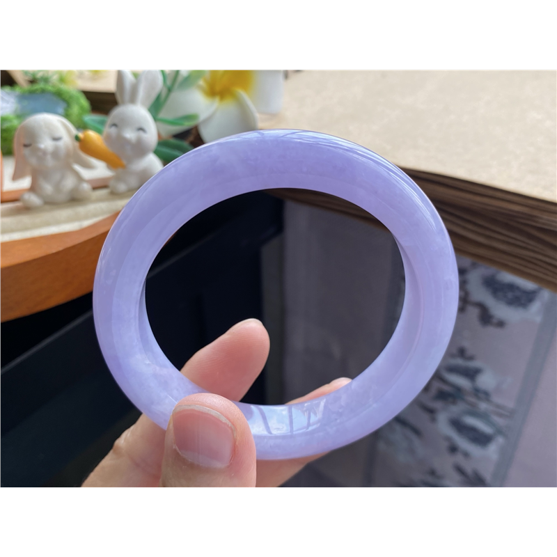 02.28批正圈紫罗兰1205号56.8-12.2-9.5厚装！天然翡翠手镯