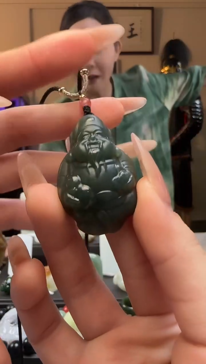 【闪购商品】和田玉且末蓝财神未镶嵌吊坠