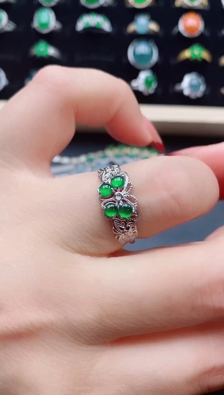 【闪购商品】翡翠戒指银S925镶嵌2321132