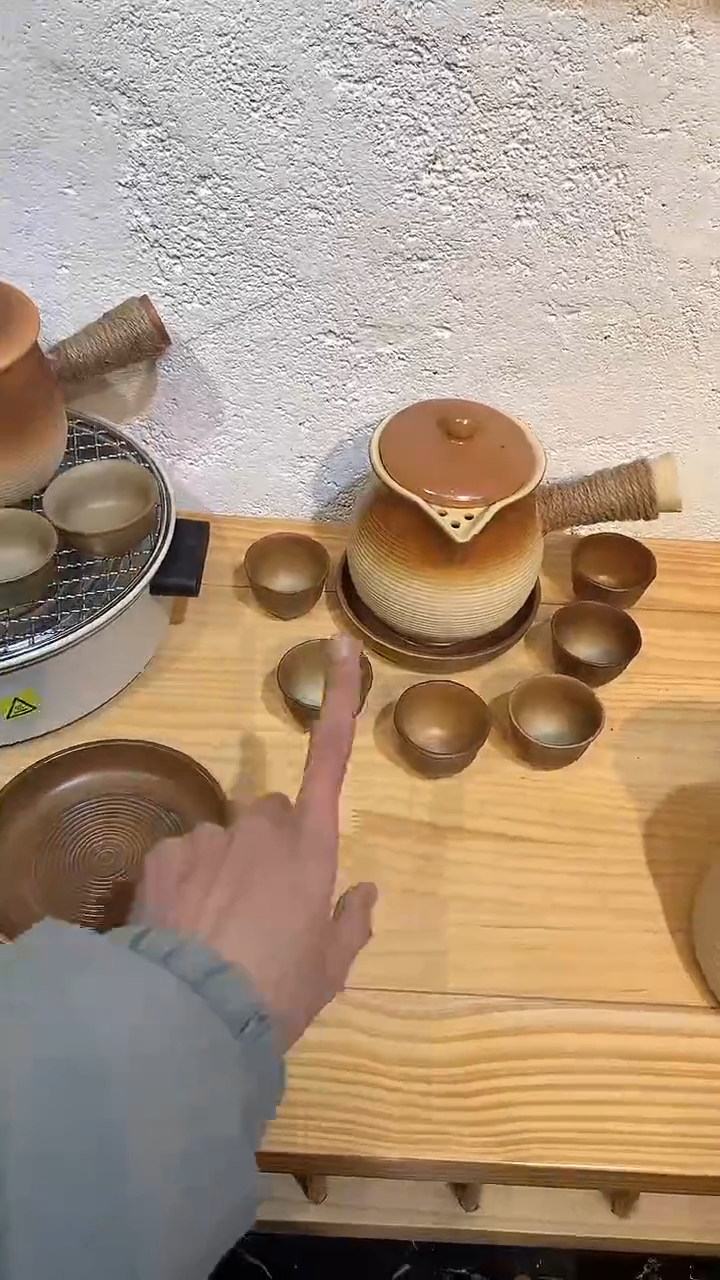 【闪购商品】1000ml美人+陶瓷盖+壶承+6莲花