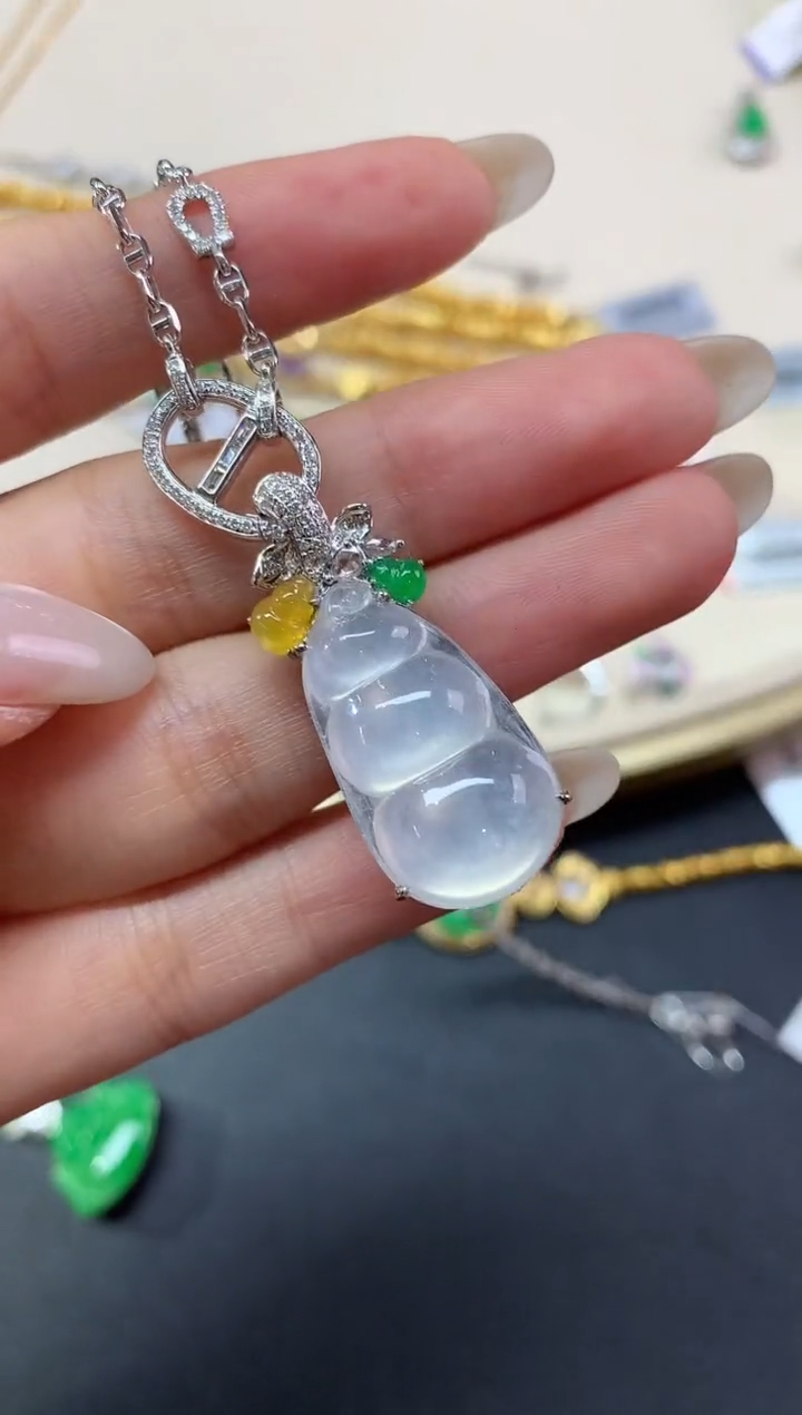 翡翠18K金镶嵌套链套链|29800