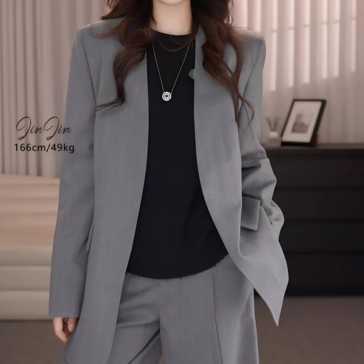 AMASS/阿玛施 琥珀流光新款高智职场西装简约百搭西服女540064