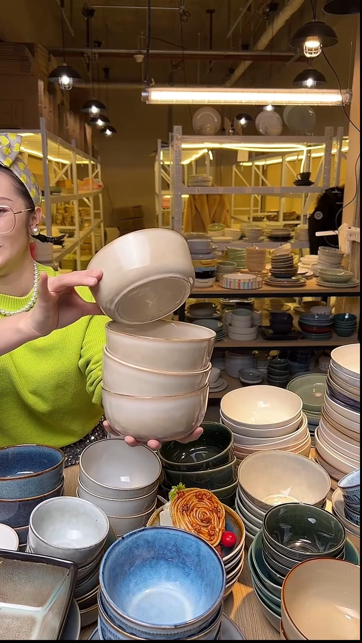 瓷174外贸尾货窑变釉下彩默认瑕疵