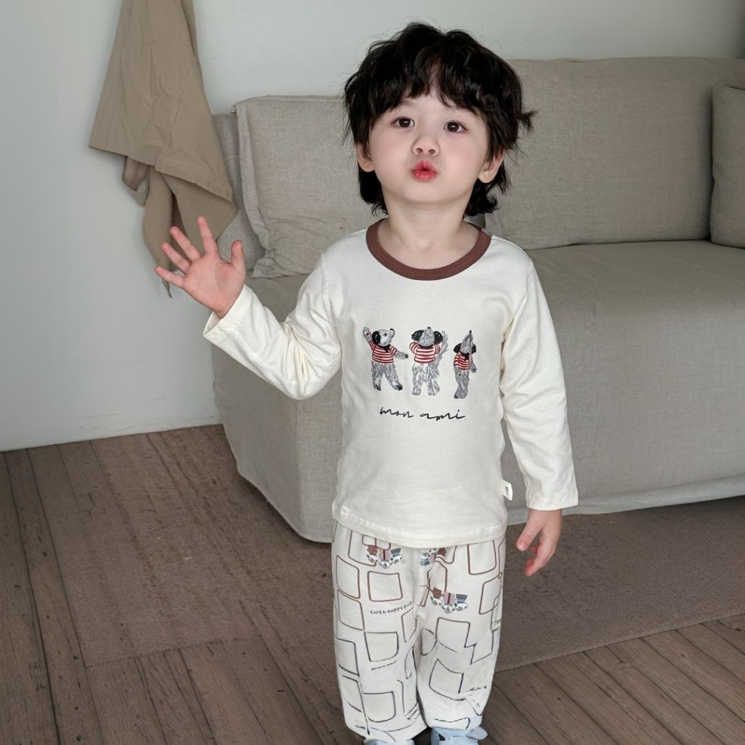 【2025上新】新款儿童秋衣莱卡无骨纯棉套装男女童秋冬中大童家居服