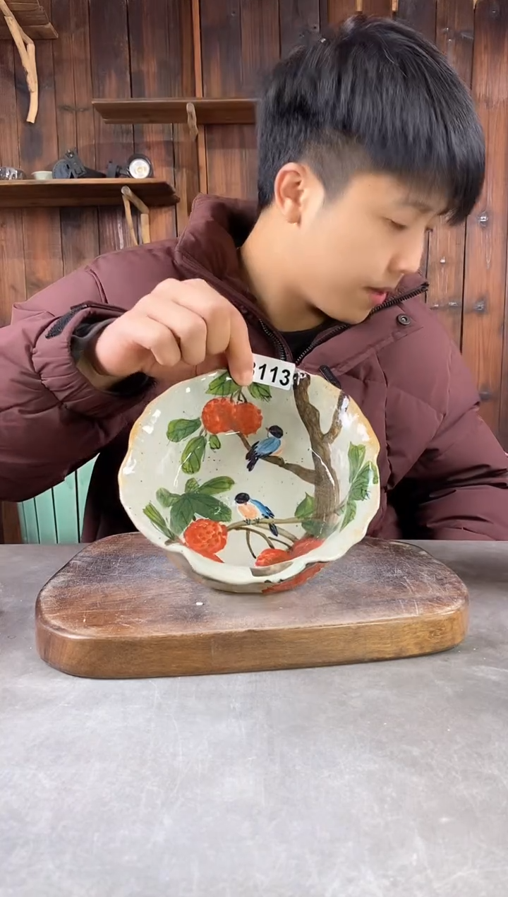 【闪购商品】碗113，手工手绘，新年快乐！