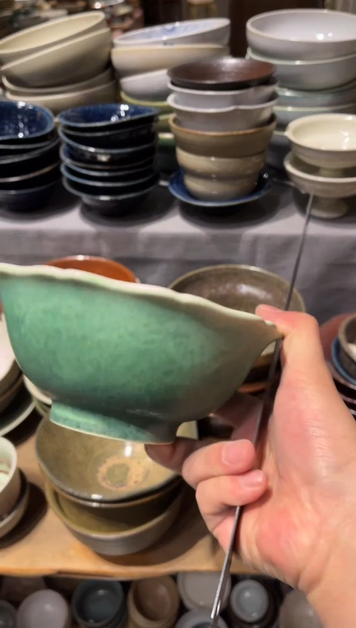 【闪购商品】瓷片575苏打绿莲蓬碗1个