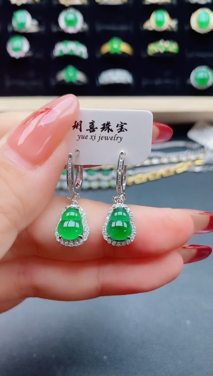 【闪购商品】翡翠戒指银S925镶嵌1321