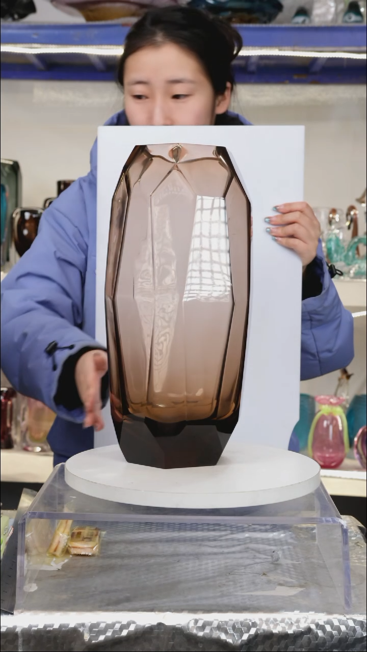 【闪购商品】琉璃【幻彩】高37.5精品琉璃正常手工痕迹