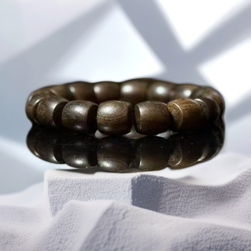 增香沉香木增香沉香木天然老料素桶珠单圈634【无礼盒】