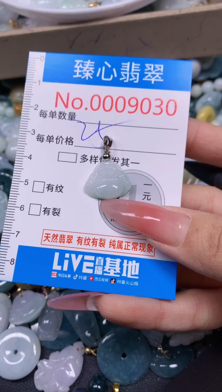 【闪购商品】翡翠颈饰未镶嵌含绳0009030