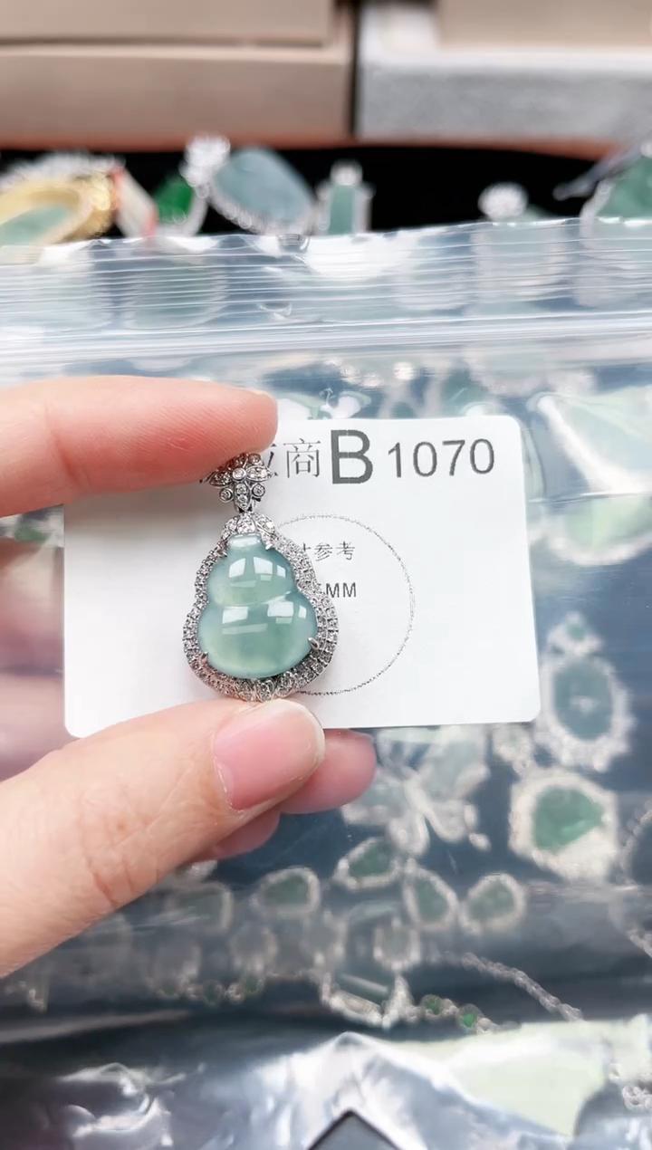 【闪购商品】翡翠颈饰未镶嵌1070赠皮绳