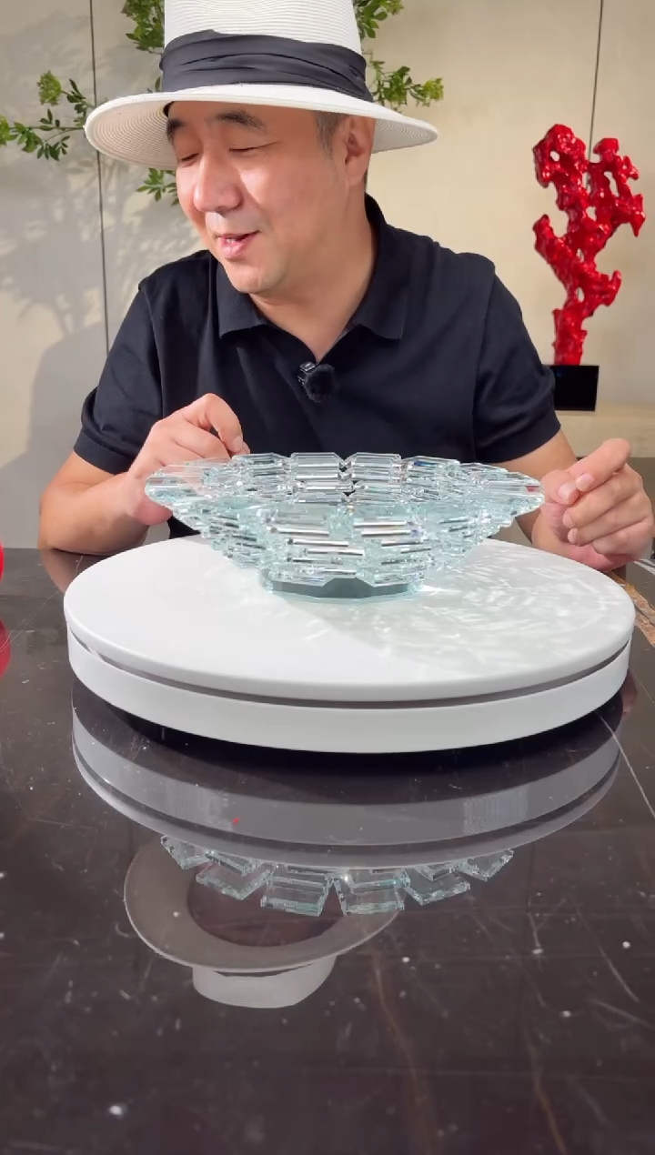 摆件CS0101003水晶琉璃艺术果盘