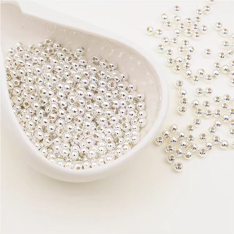 足银银制品 足银银制品足银999圆珠光珠古法珠（按克称重）