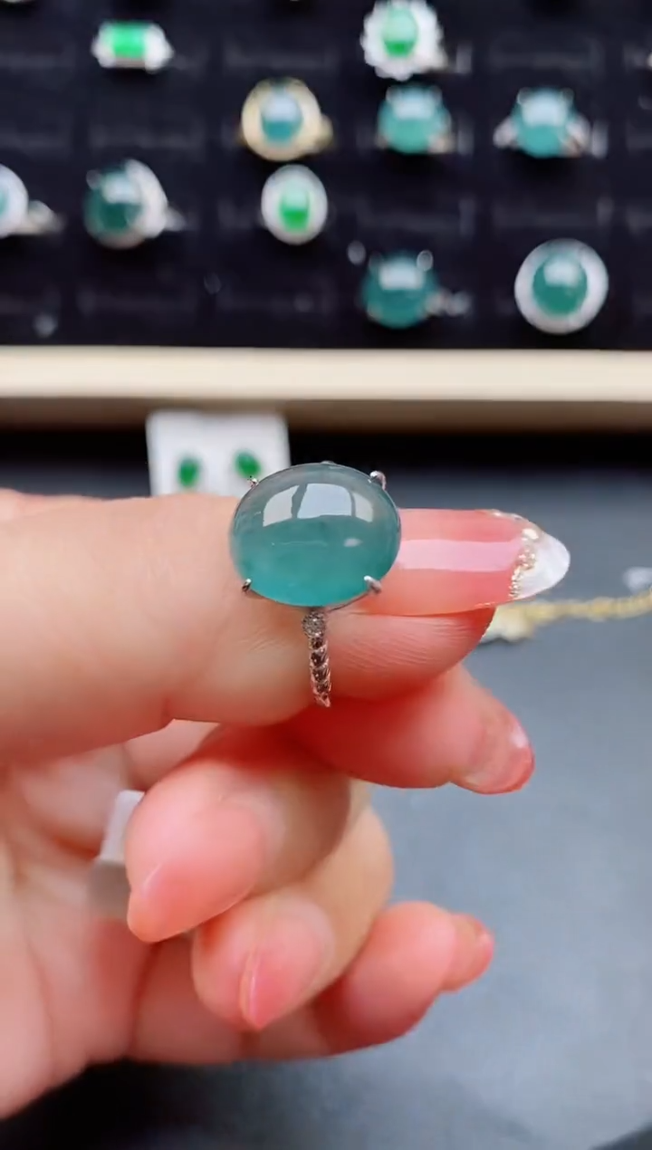 【闪购商品】翡翠戒指银S925镶嵌1212