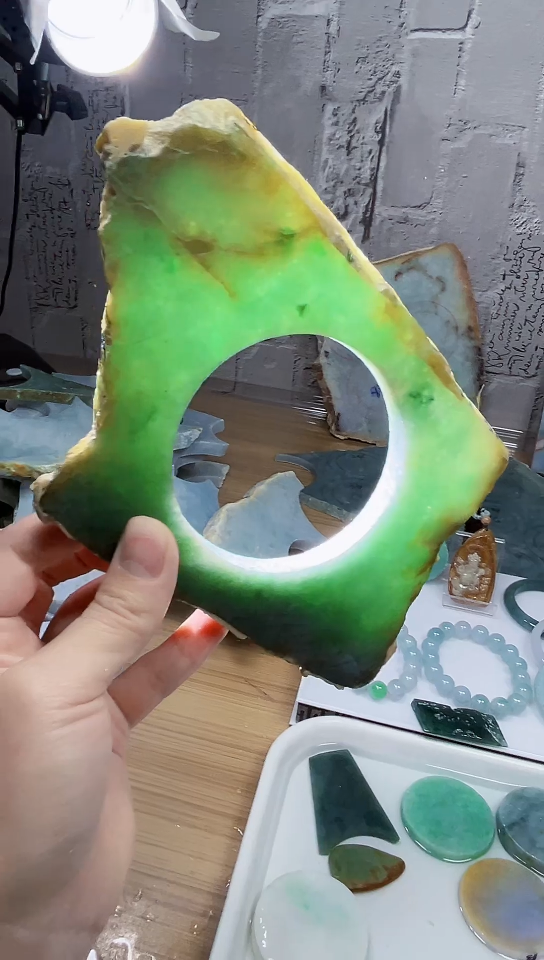 裸石翡翠天然翡翠A货余 南 736