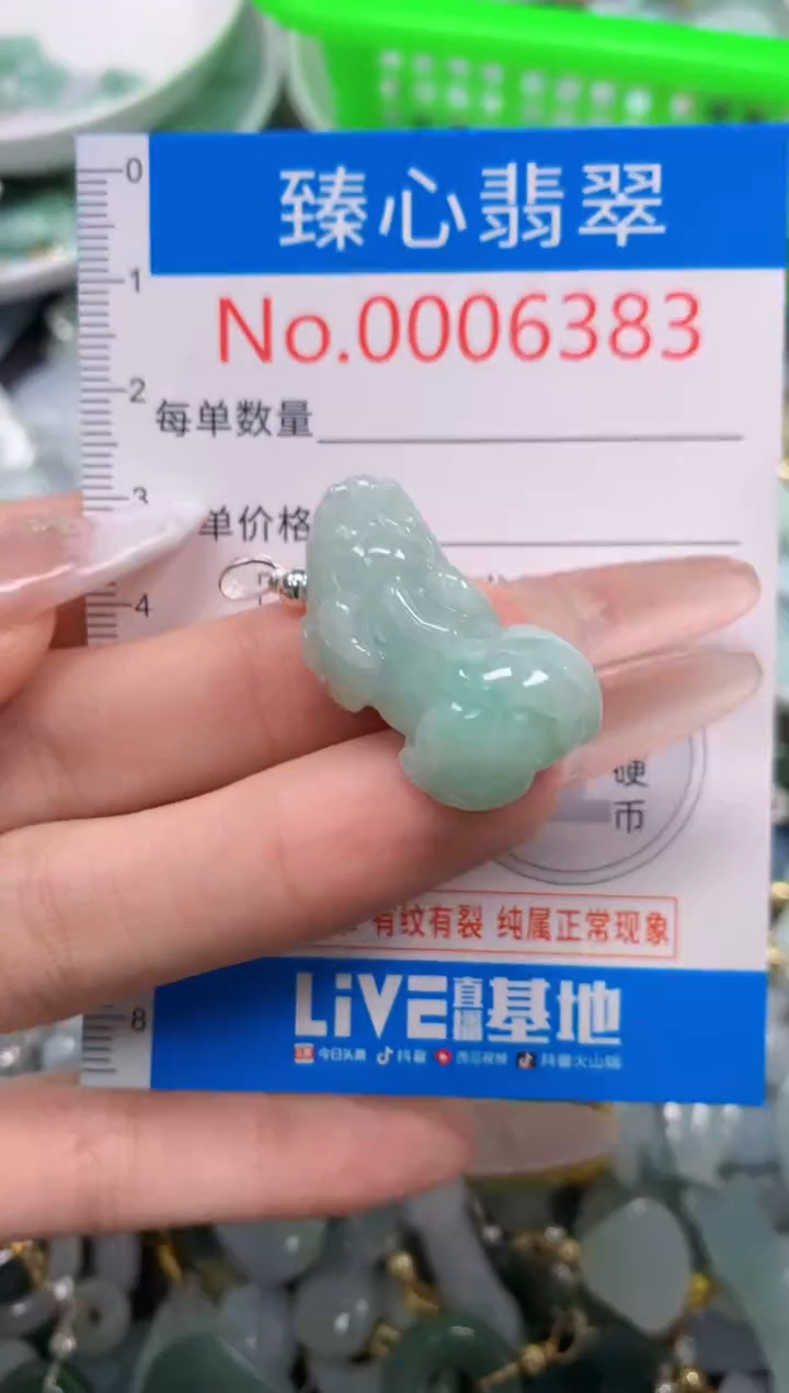 翡翠未镶嵌吊坠(不含链)6383