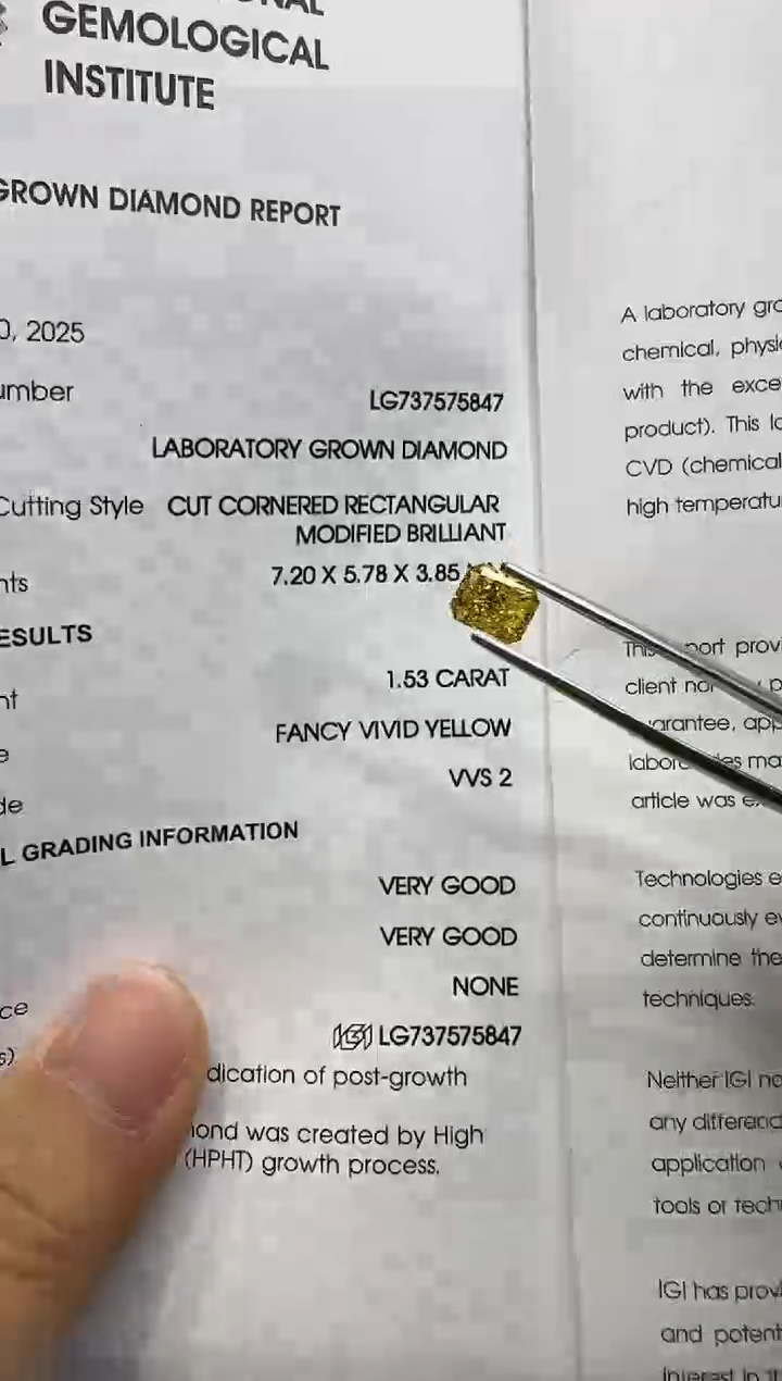 裸石实验室培育钻石1.53ct