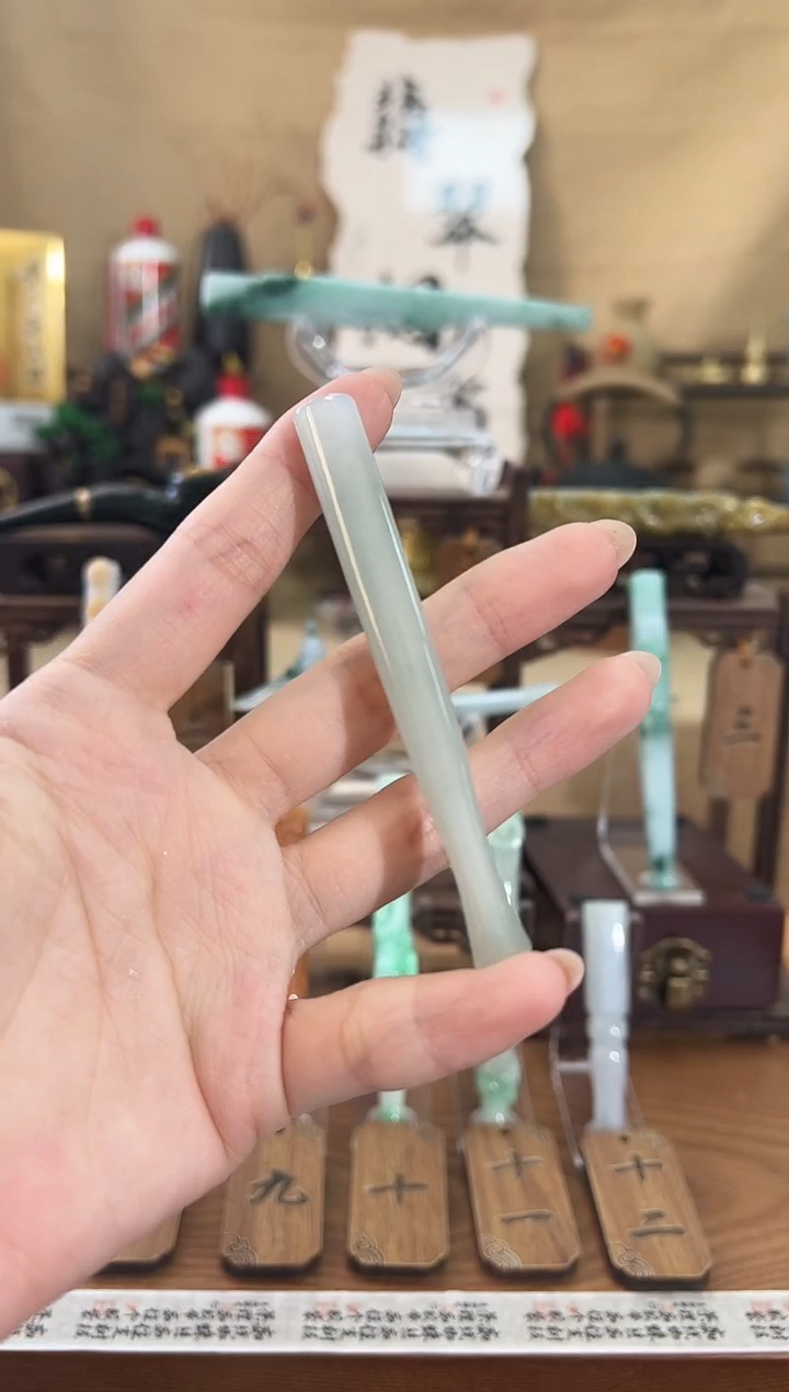 天然缅甸A货翡翠细支专用过滤烟嘴