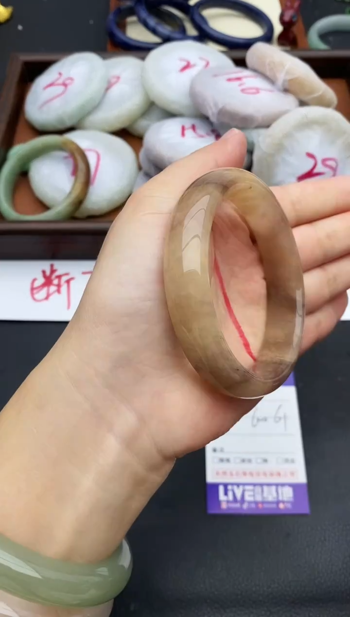 未镶嵌手镯石英质玉80+60/61