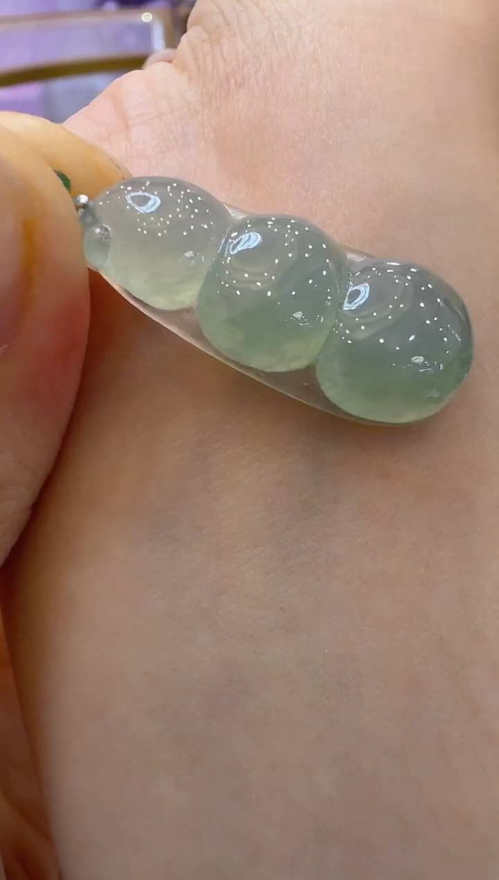 翡翠18K金镶嵌吊坠(不含链)多样性发货拍一发一