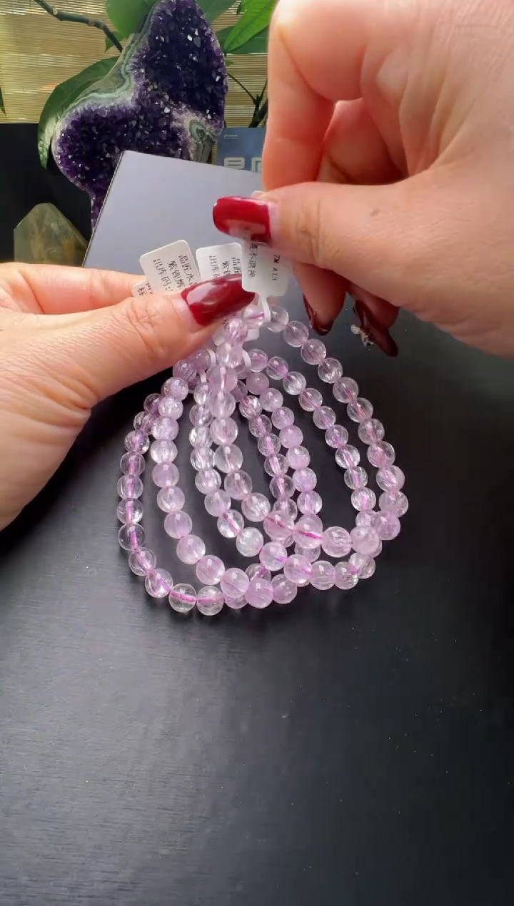 【闪购商品】辉石手串未镶嵌紫锂辉手串7m+多样性发一M20313