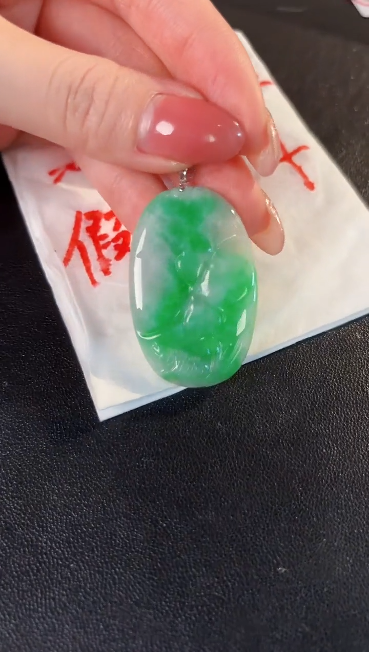 【闪购商品】翡翠颈饰18K金镶嵌缅料A货/支持复检/一件