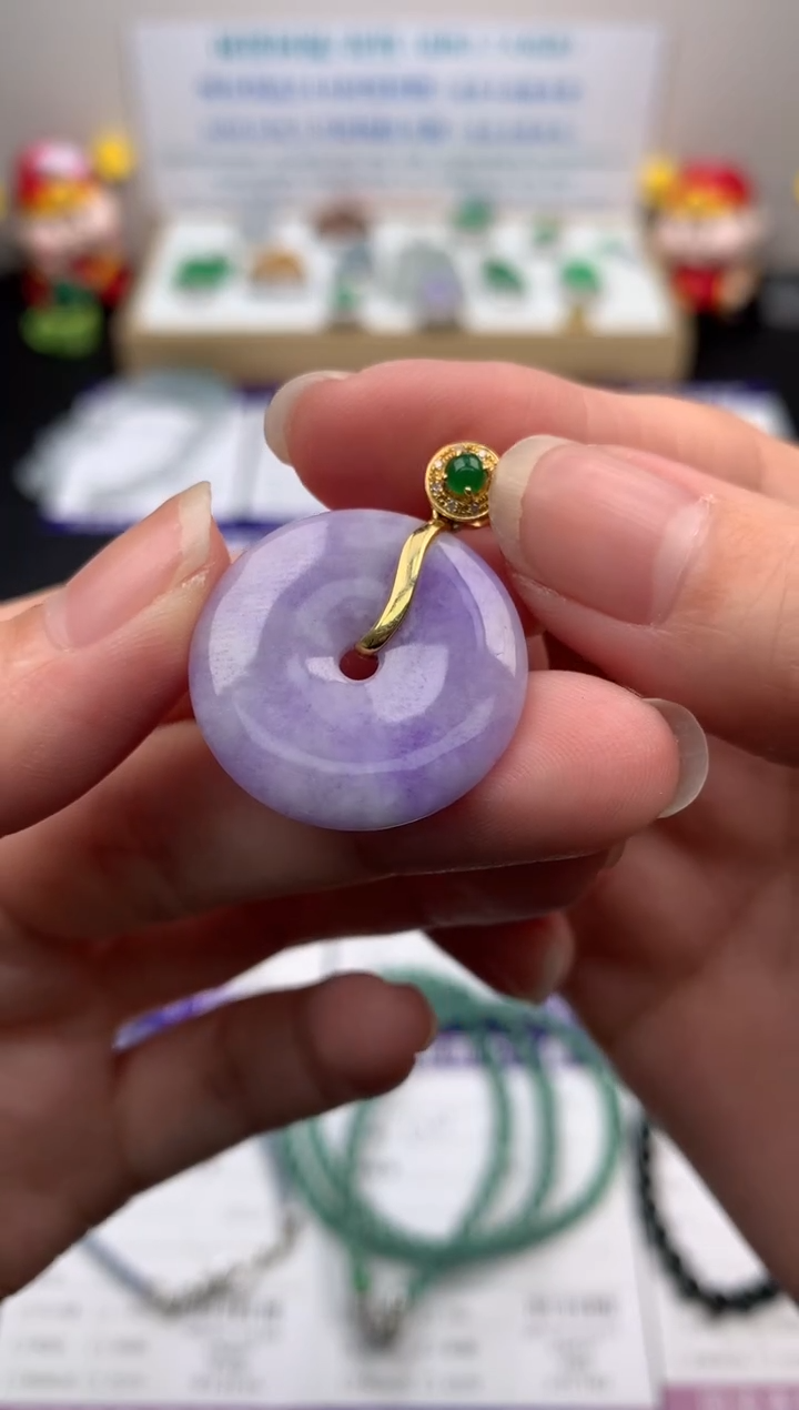 【闪购商品】定制翡翠18K金镶嵌模式推广期24小时鉴赏期