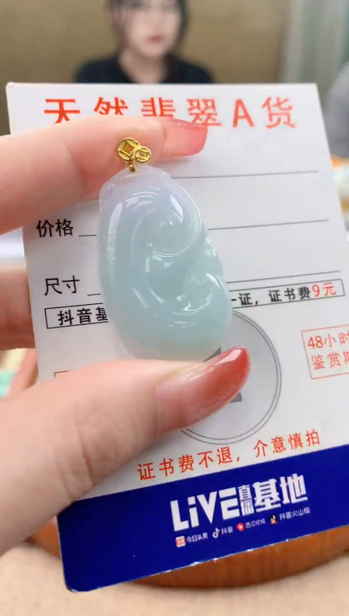 颈饰未镶嵌翡翠天然A货翡翠挂件