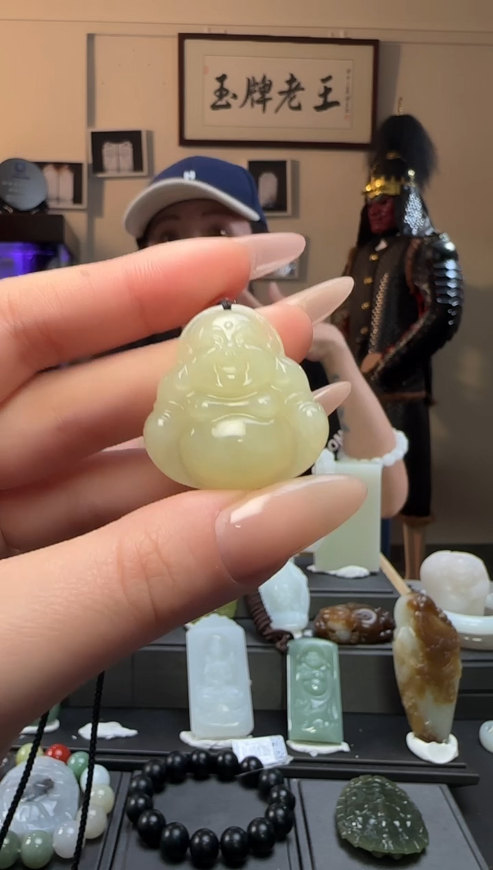 【闪购商品】和田玉黄口佛公吊坠未镶嵌黄口佛公吊坠