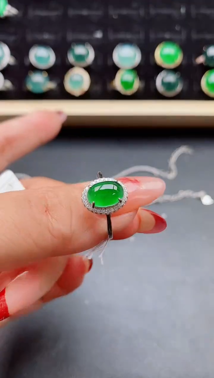 【闪购商品】翡翠戒指银S925镶嵌32131