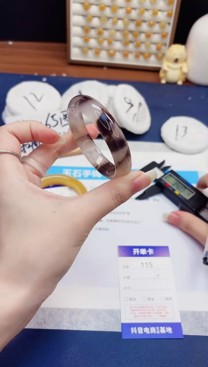 石英质玉手镯未镶嵌114-紫罗兰-圈口52