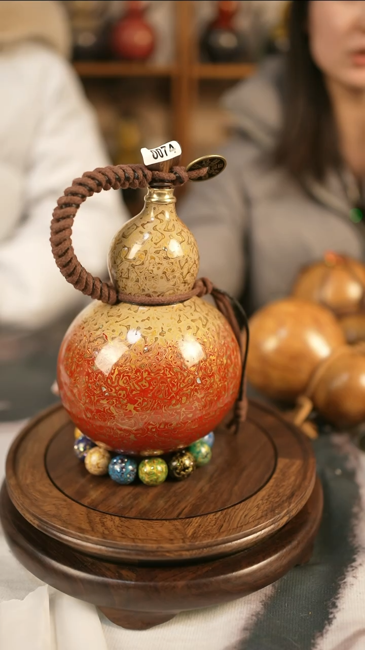 【闪购商品】074精品大漆酒葫芦送网兜漏斗