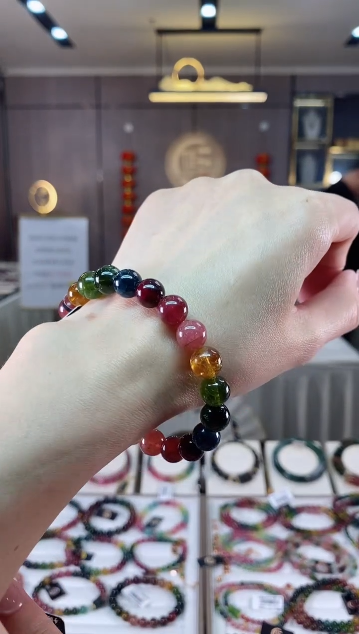 【闪购商品】碧玺单圈手串9mm+未镶嵌（多样性发一条）hon