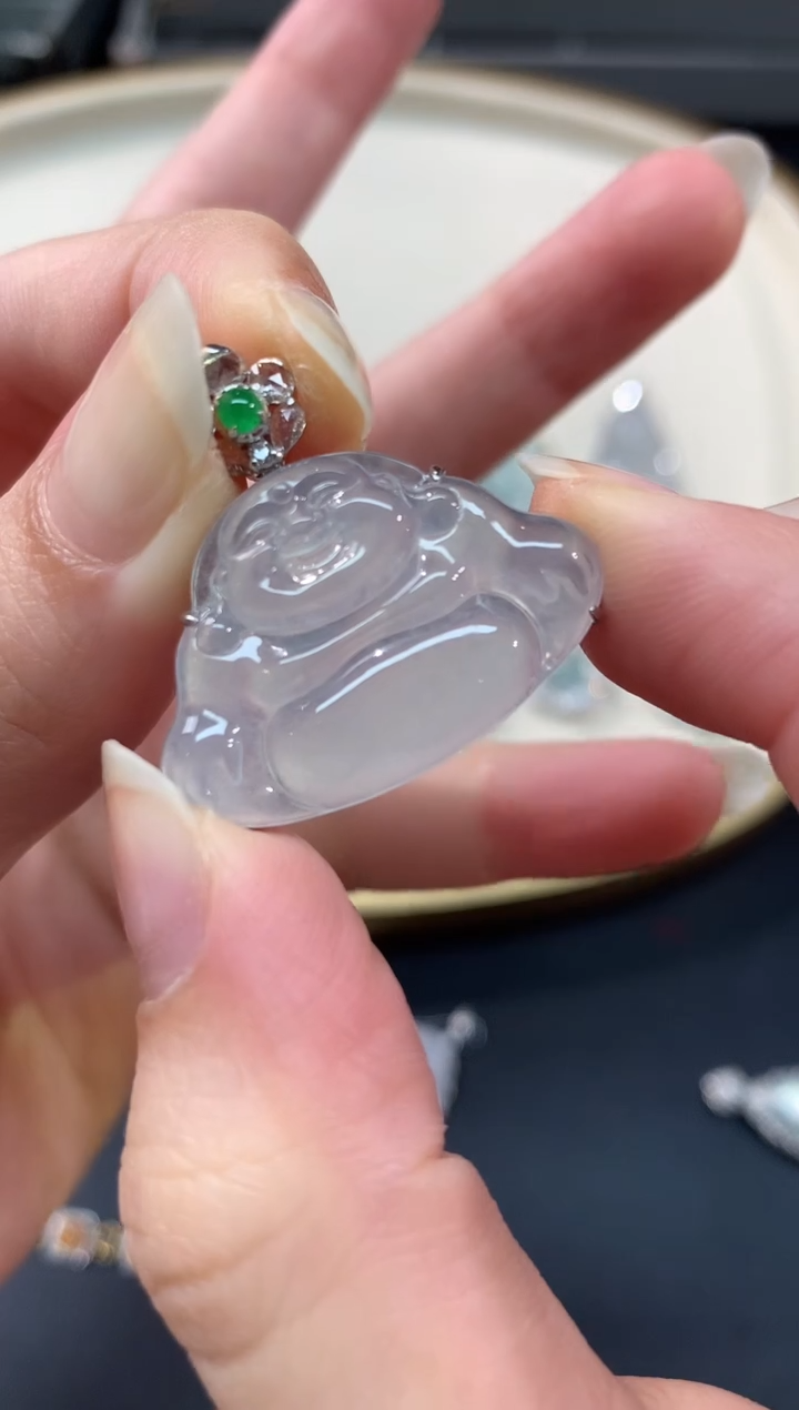 【闪购商品】翡翠吊坠(不含链)18K金镶嵌A87多样性发一件|8800