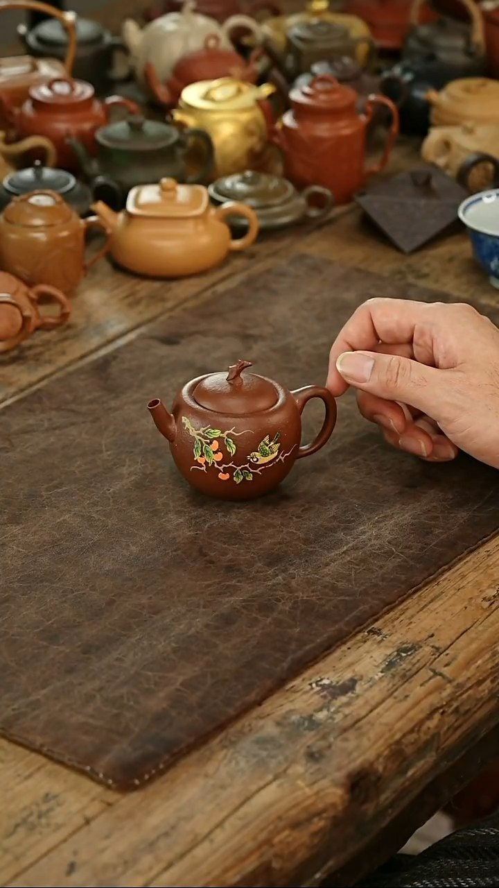 茶壶紫砂琪*天柿柿如意壶