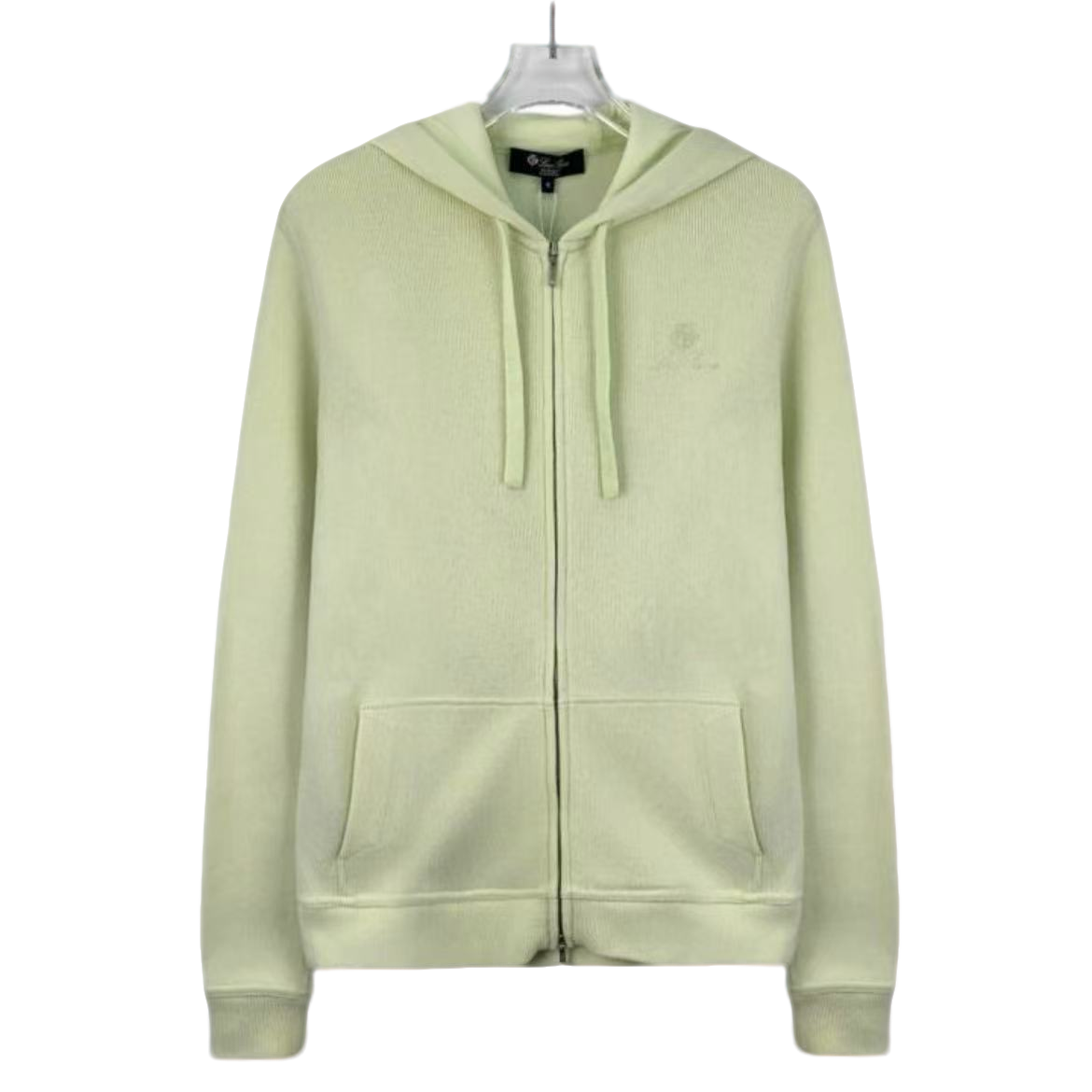 未使用 Loro Piana/诺悠翩雅 Logo字母刺绣连帽抽绳长袖卫衣外套