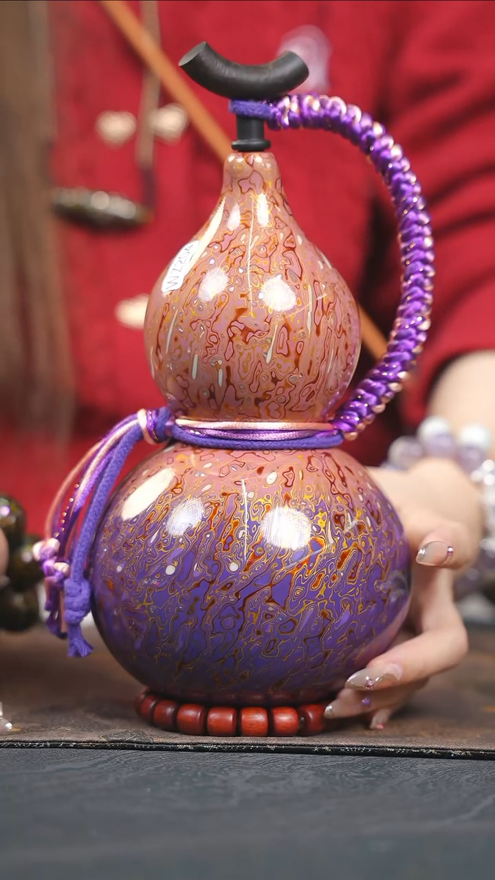 【闪购商品】WZ204漆艺酒葫芦不包手串及旋转底座