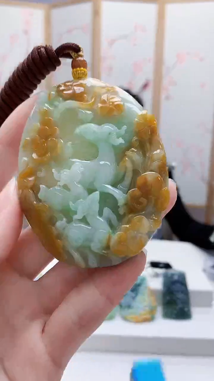 未镶嵌定制翡翠5160ry-毛货挂件