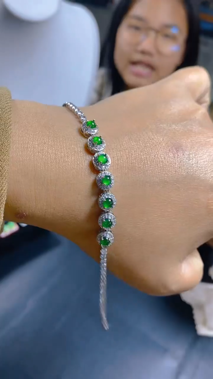 【闪购商品】翡翠手链未镶嵌0397670612多样性发一