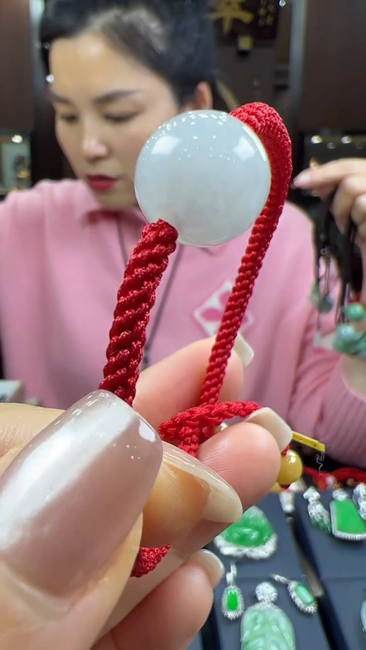 【闪购商品】翡翠挂件未镶嵌圆珠手绳