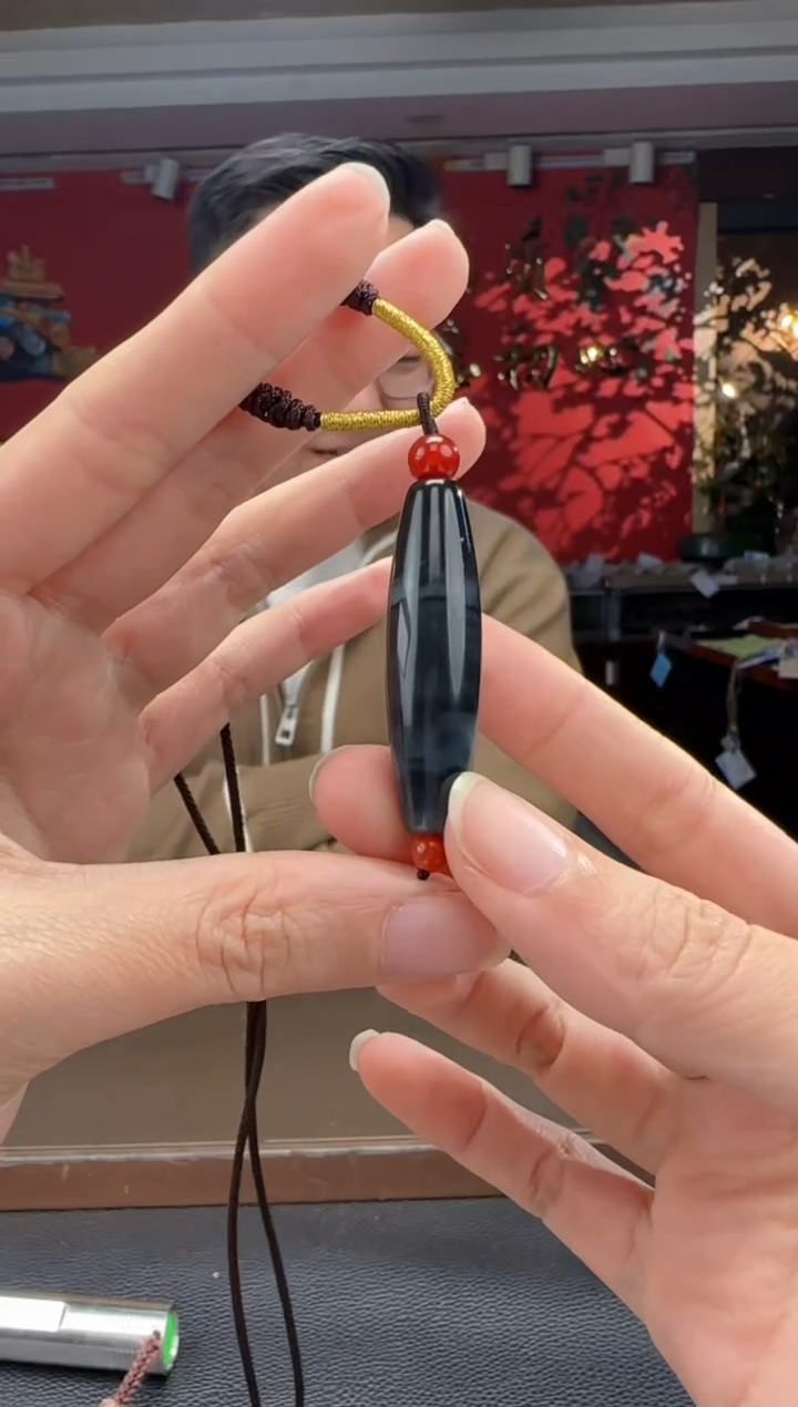 颈饰未镶嵌和田玉籽青花吊坠