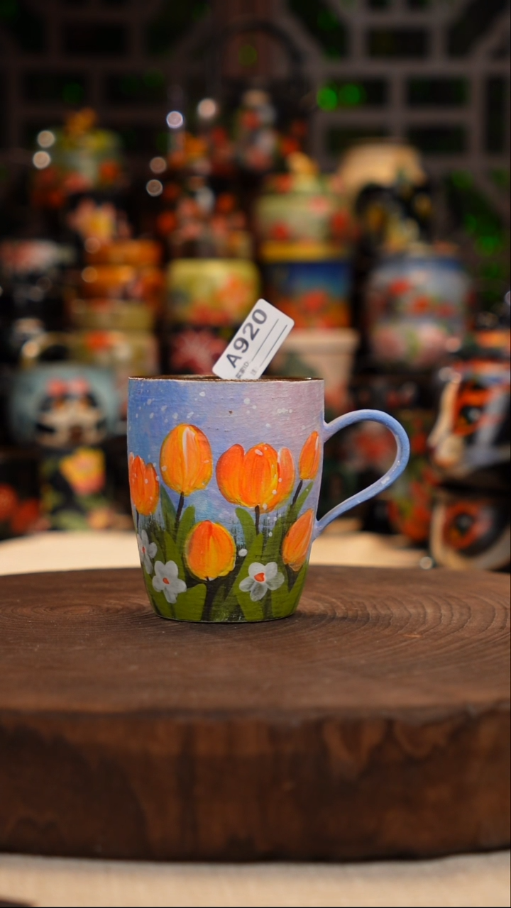 油画  手绘釉下彩920