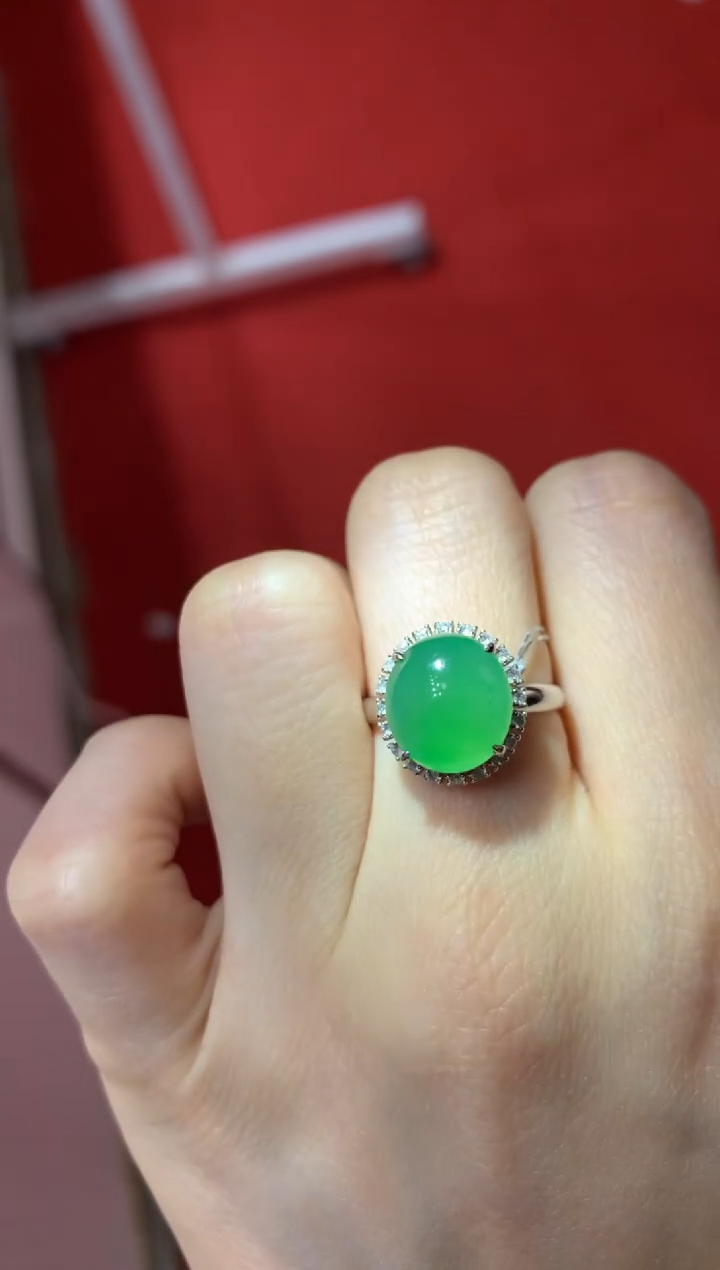 【闪购商品】翡翠戒指18K金镶嵌|不退不换