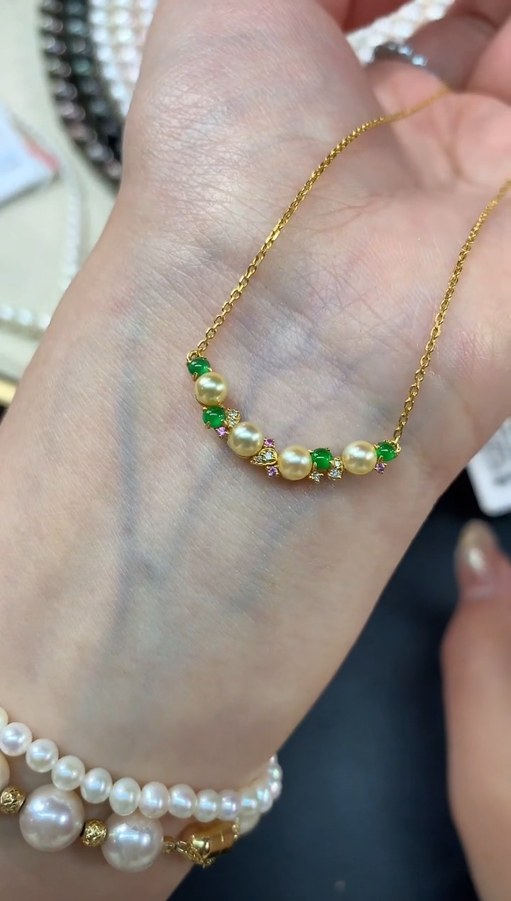 【闪购商品】海水珍珠套链18K金镶嵌套链A171|1999