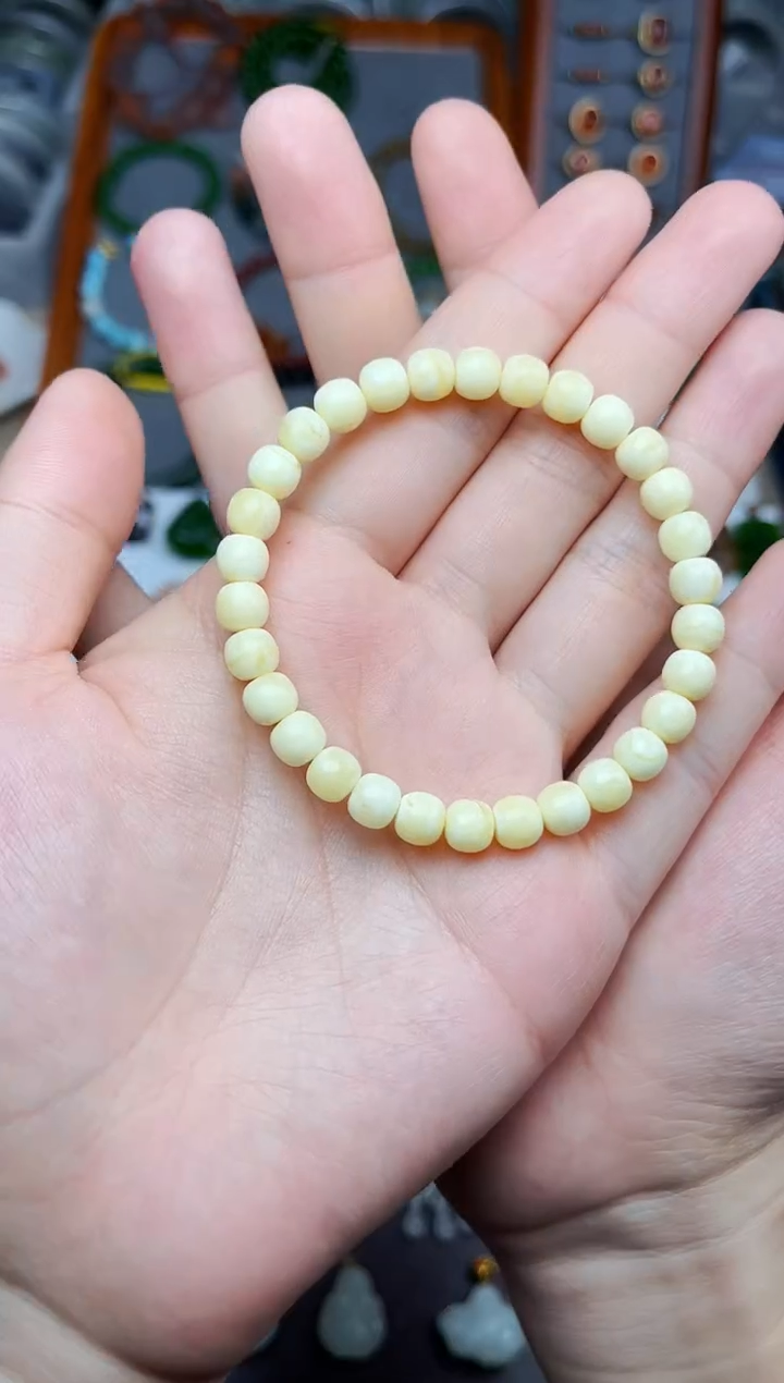 手串蜜蜡未镶嵌老型珠手串06