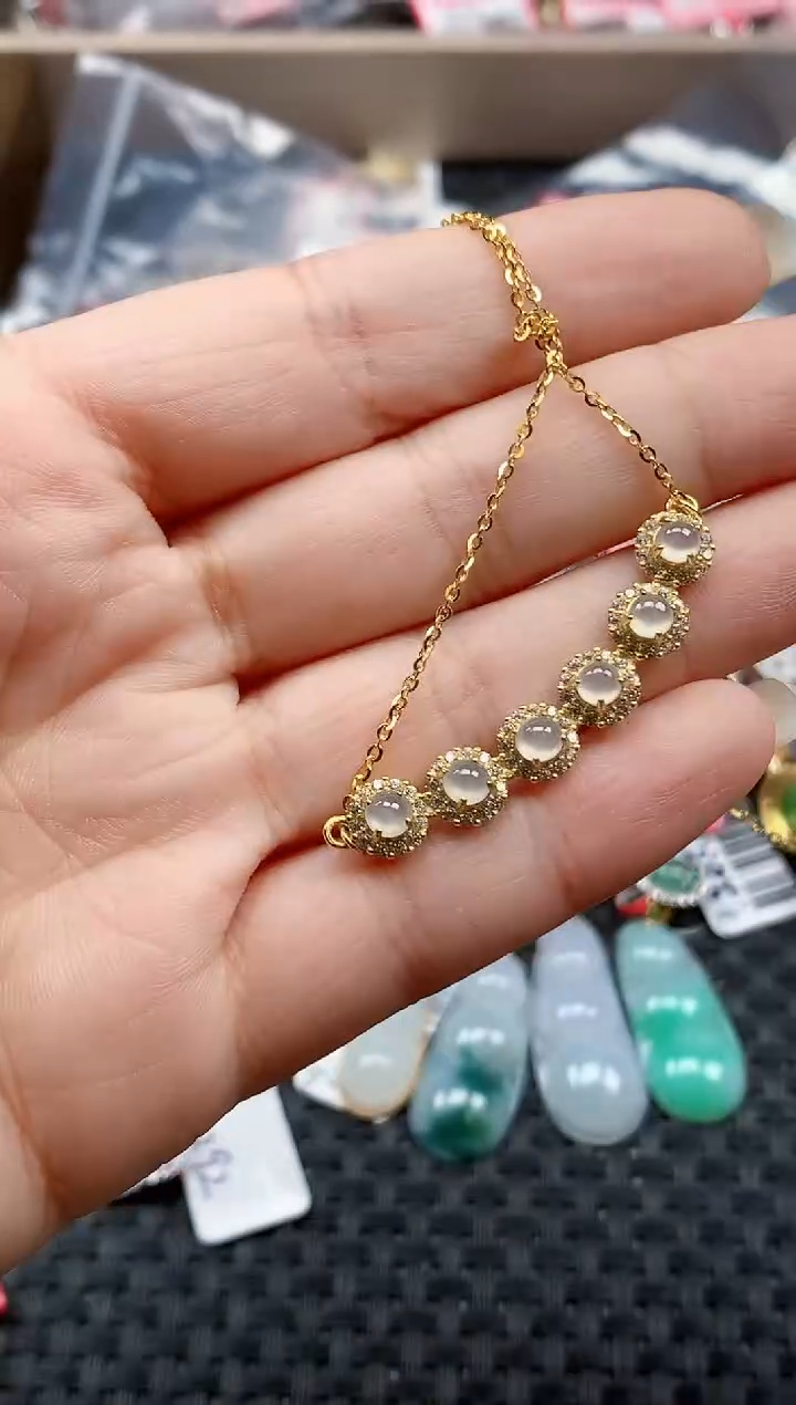 银S925镶嵌戒指翡翠天然A货缅甸翡翠